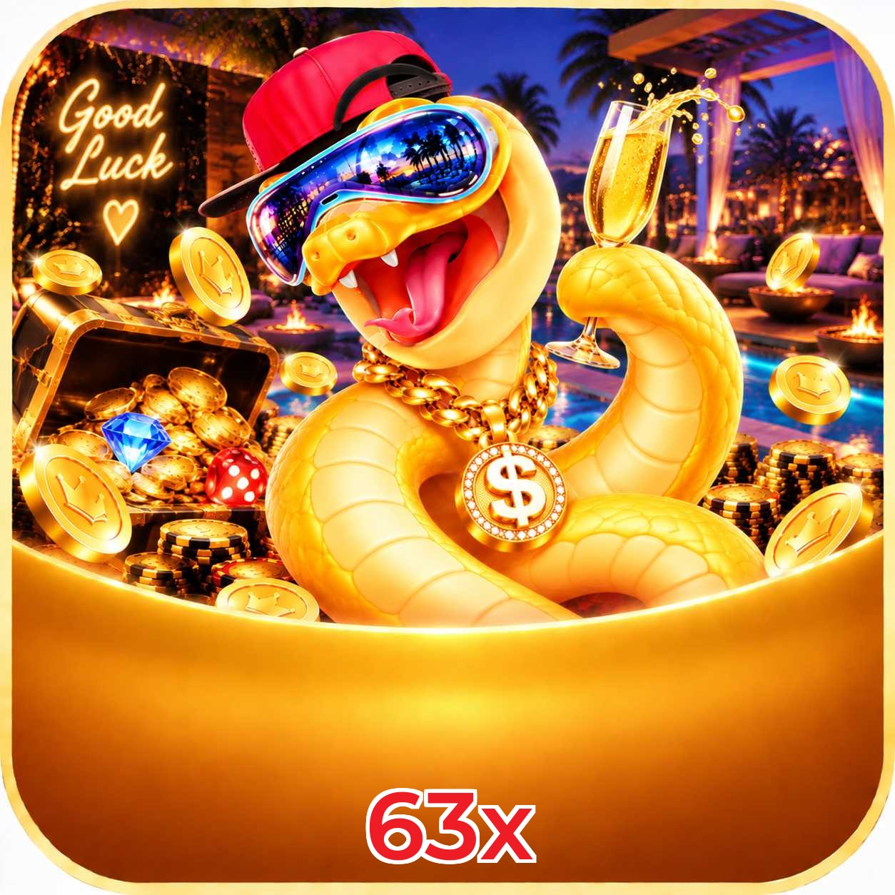 App 63x com catálogo premium, PIX e suporte 24/7